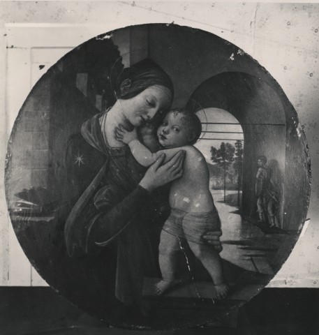 Anonimo — Maestro degli Angiolini - sec. XVI - Madonna con Bambino — insieme